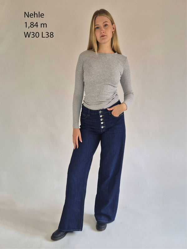 MAVI_Siena_Button Up Rinse denim_Ganzkörperbild_vorne