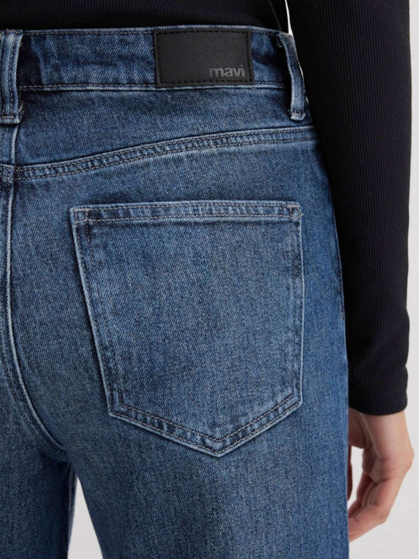 MaviJeans-MALIBU-HighWaist_Dark bushedSparkleGanzkoerper-Detail