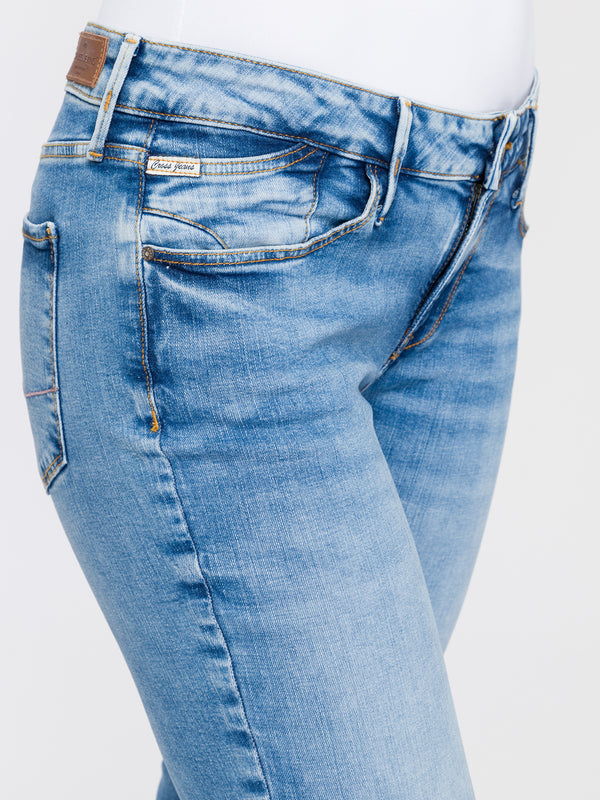 CROSS JEANS - ROSE Jeans, Regular Fit, Mid Blue, vorne, Details 