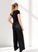 ONLY M Lederimtat Palazzo Hose_High Waist-Wide Leg-Ganzkörperbild_hinten