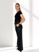 ONLY M Lederimtat Palazzo Hose_High Waist-Wide Leg-Ganzkörperbild_seitlich