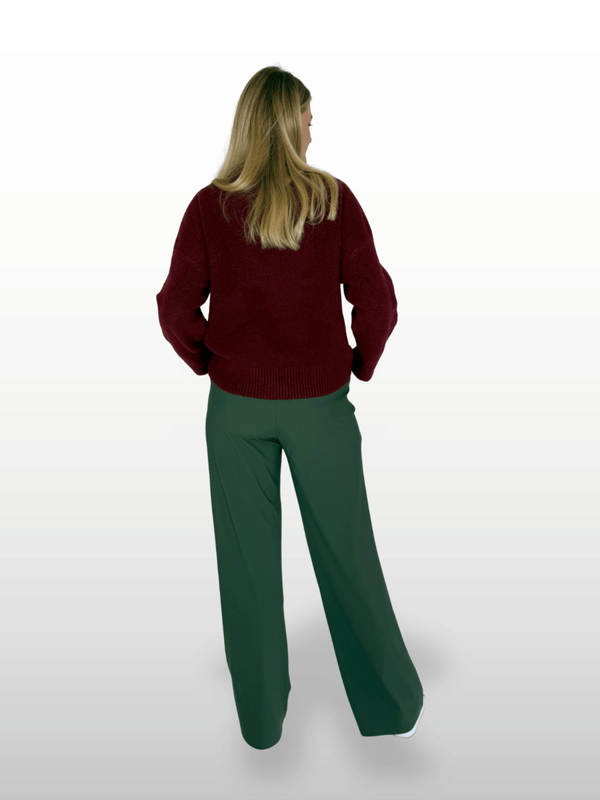 ONLY M -Travel-Wear Strong – Damen Stoffhose in Straight Fit und High Waist, Khaki hinten