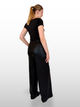 ONLY M - Palazzo Lederimitat mit elastischen Gummizug, High Waist, Black hinten