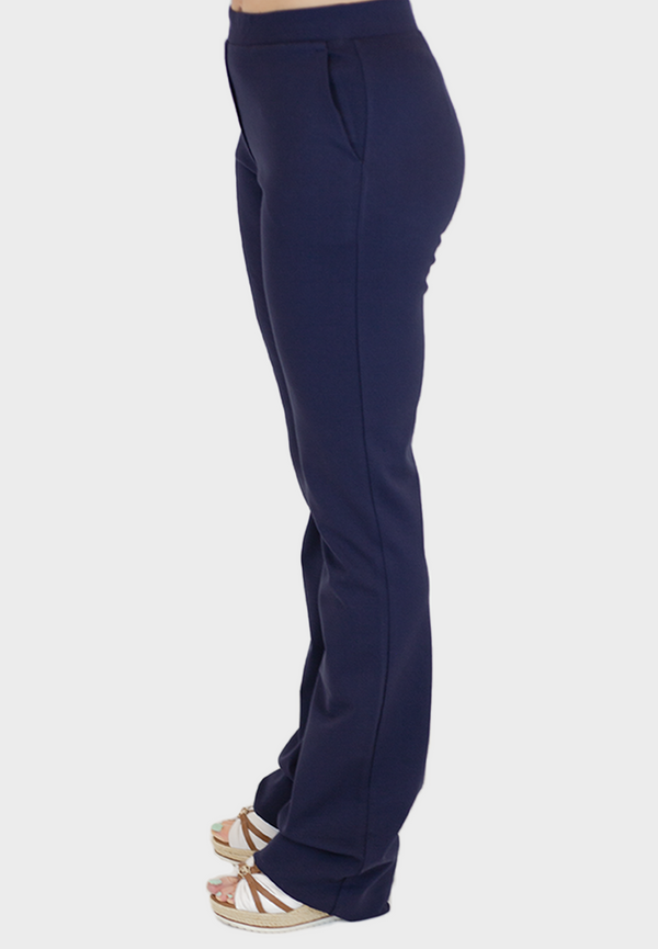 ONLY M - Punto Milano, Navy, Basic Leggings, Mid-Waist, Bootcut Fit seite