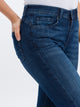 CROSS JEANS - JUDY, Skinny Fit, Dark Mid Blue Used, Vorne, Details, 5-Pocket-Style