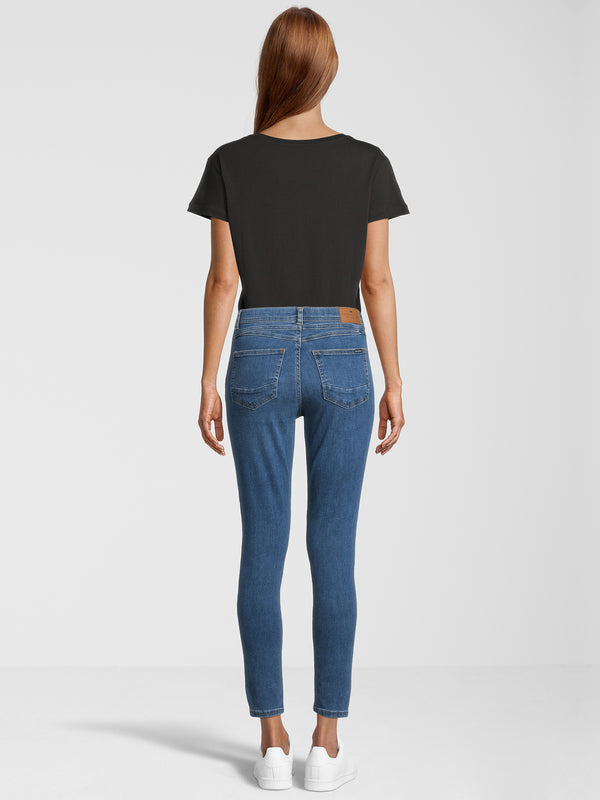 CROSS JEANS - JUDY, Skinny Fit, Straight Blue, Ganzkörper, Hinten