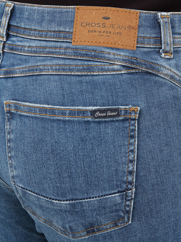 CROSS JEANS - JUDY, Skinny Fit, Straight Blue, Gesäß, Hinten, Tasche, Detail