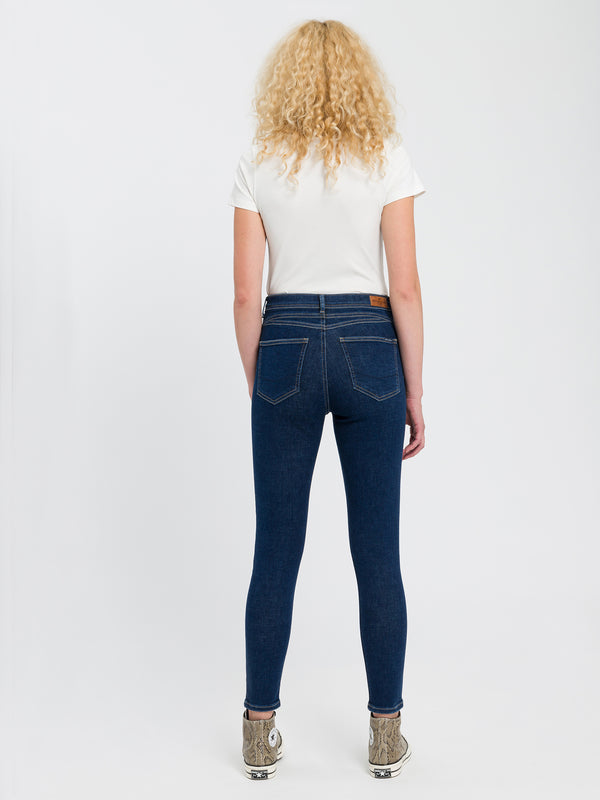 CROSS JEANS - JUDY, Skinny Fit, Dark Mid Blue, Hinten, Ganzkörper