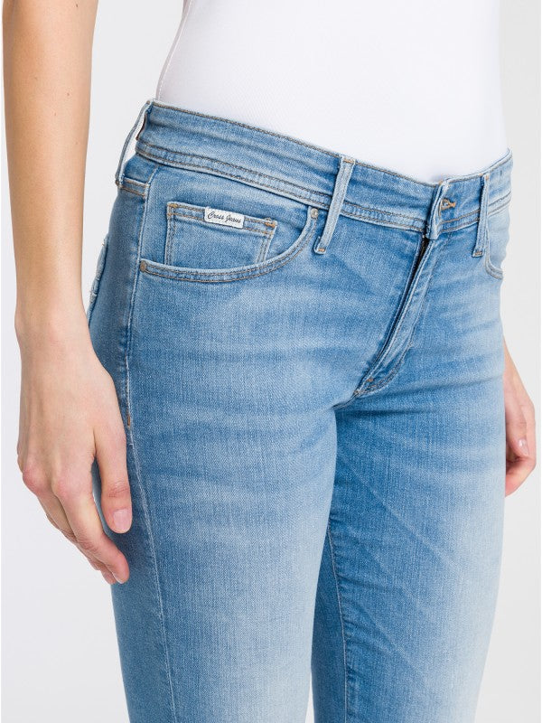 CROSS JEANS - ANYA Jeans, Slim Fit, Light Blue, Vorne, Details, 5-Pocket