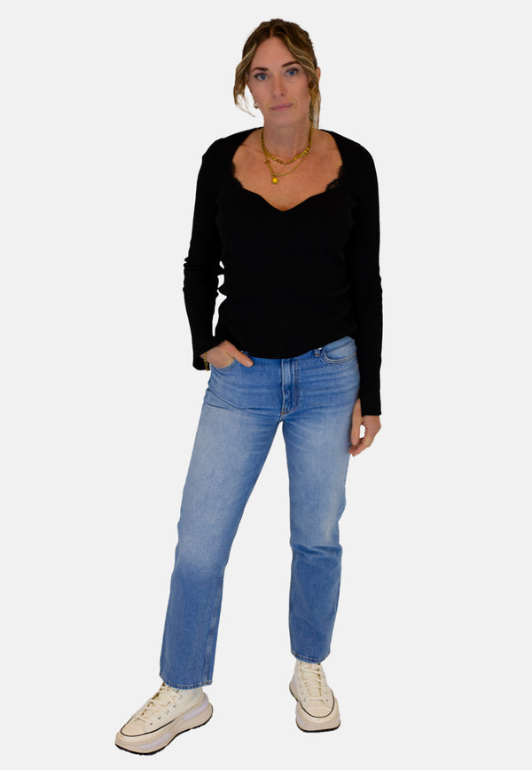 SOPO - CROSS JEANS - MARISA Jeans, Straight Leg, High-Waist, Light Blue vorne