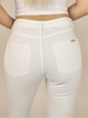 WHITEFIVE - The Unbluejeans -  White ALABASTER, Mid-Waist, Slim Fit detail