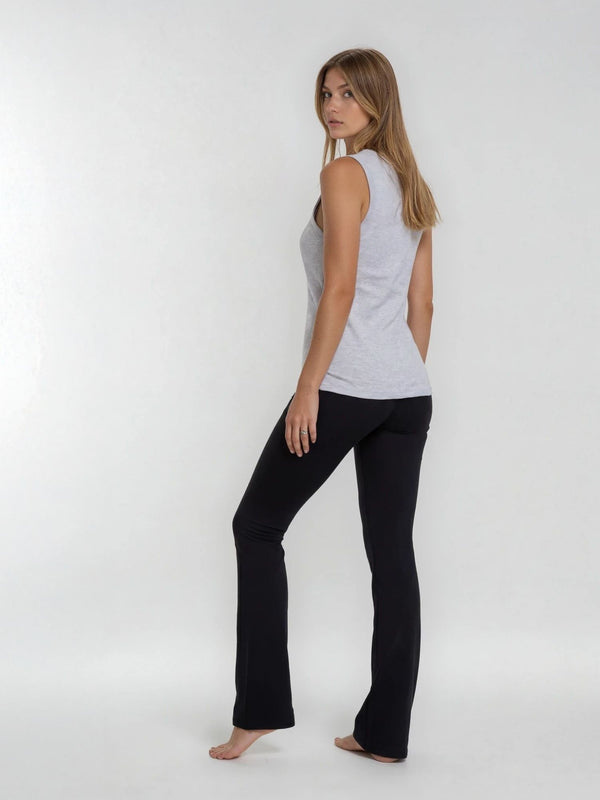 Nylon Flared-Leggings-black-detail-hinten