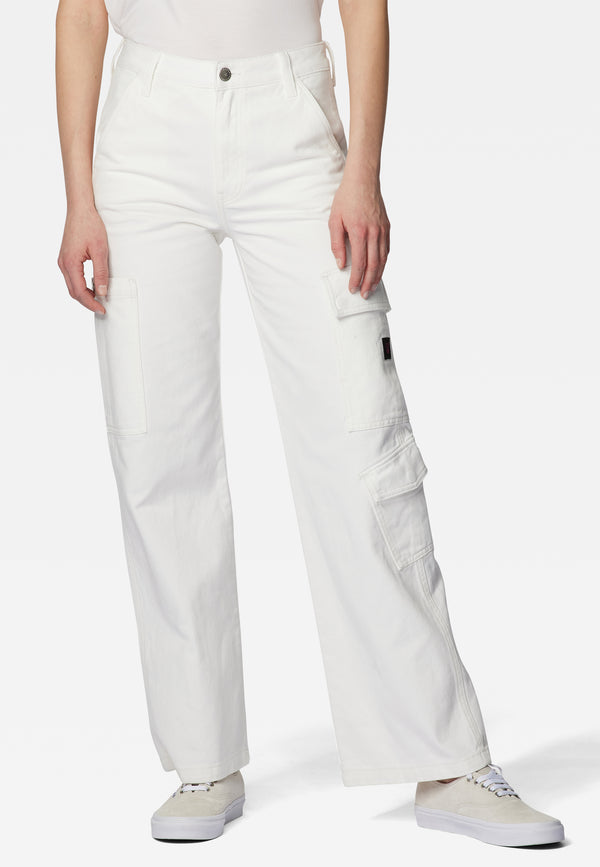 MAVI - DUBLIN, High-Rise Wide-Leg, off white denim, Vorne, Unterkörper