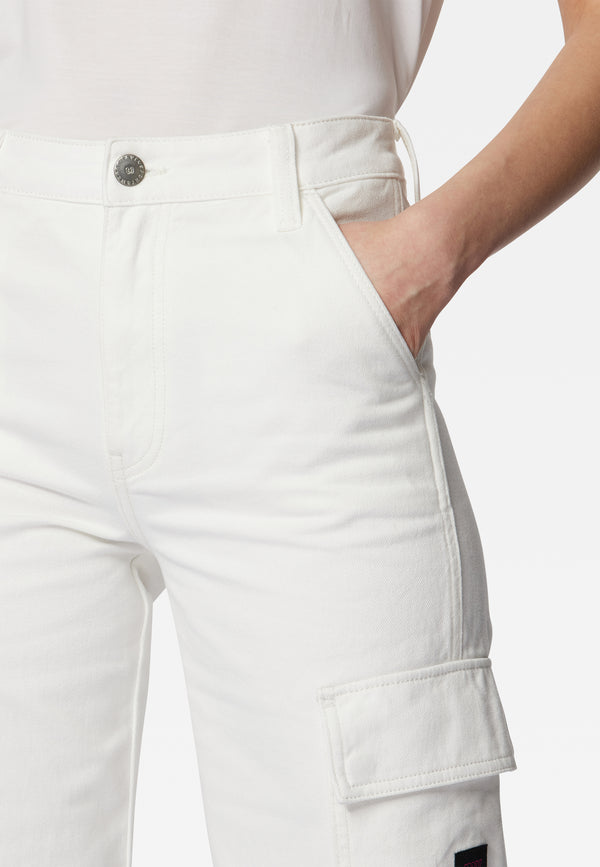 MAVI - DUBLIN, High-Rise Wide-Leg, off white denim, Vorne, Unterkörper, Details