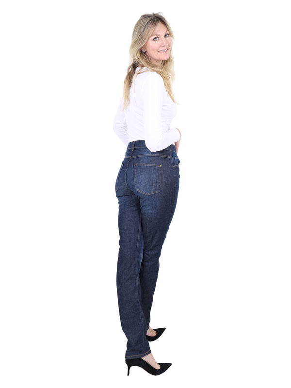 Screvet - Straight Fit - High Waist - Mid Blue Used - TINGLY - Länge 34 - L34 - Länge 36 - L36 - hinten - Ganzkörper - Rückansicht