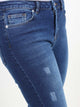 Screvet- Slim Fit - Mid Waist - Mid Blue Used - SPARKY - Länge 34 - L34 - Länge 36 - L36 - Länge 38 - L38 - vorne - used look - Detailansicht