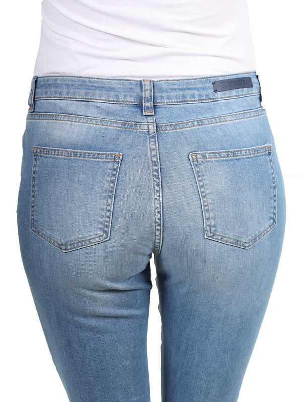 Screvet- Bootcut - High Waist - Light Blue Used - SNAPPY- Länge 34 - L34 - Länge 36 - L36 - hinten - Gesäß - Rückansicht