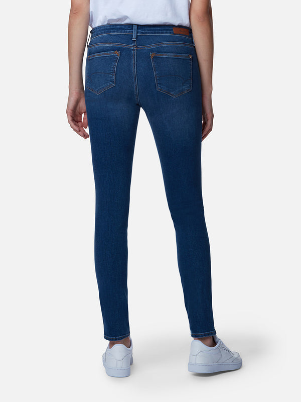 MAVI - ADRIANA, Skinny Fit, Slim Leg, Deep Shaded, Blue, Blau, Mid Waist,  Länge 34 - L34 - Länge 36 - L36 - Länge 38 - L38 - hinten - Beine - Rückansicht