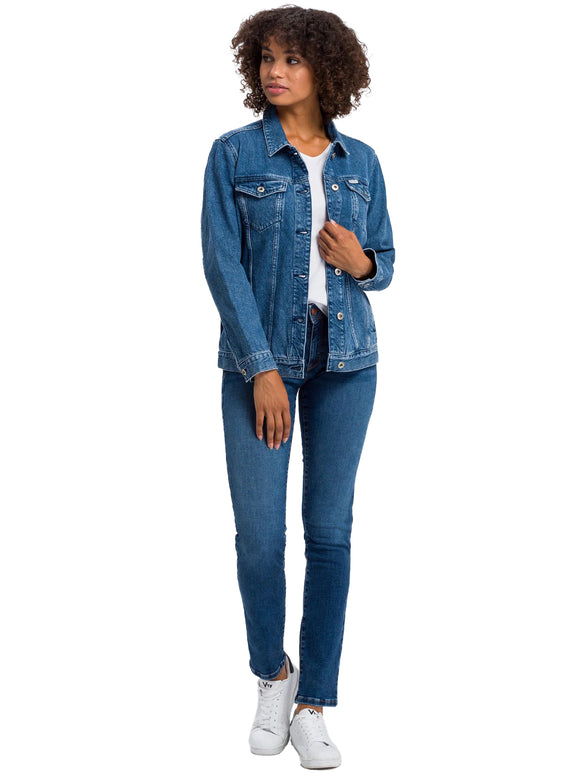 CROSS JEANS - ANYA Jeans, Slim Fit, Mid-Waist, Dark Blue Washed vorne