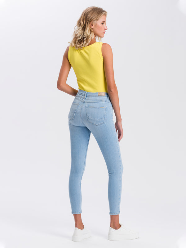 CROSS JEANS - JUDY, Skinny Fit, High-Waist, Light Blue hinten