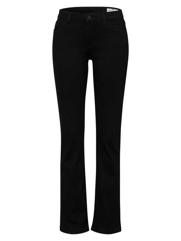 CROSS JEANS - LAUREN Jeans, Bootcut, Black, Mid Waist,Länge 30 - L30 Länge 32 - L32 Länge 34 - L34 - Länge 36 - L36 - Länge 38 - L38- vorne - Beine - Detailansicht