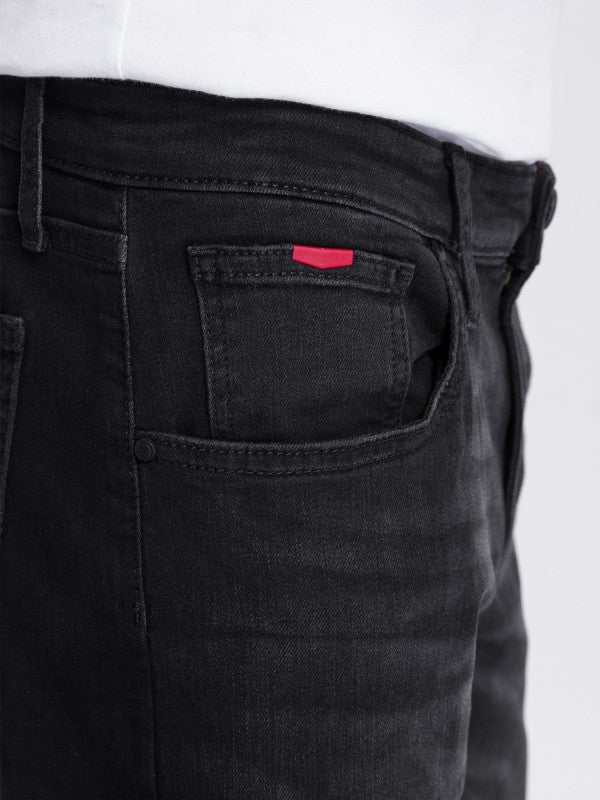 CROSS JEANS - DAMIEN, Slim Fit, Black Used, Seite, Details 