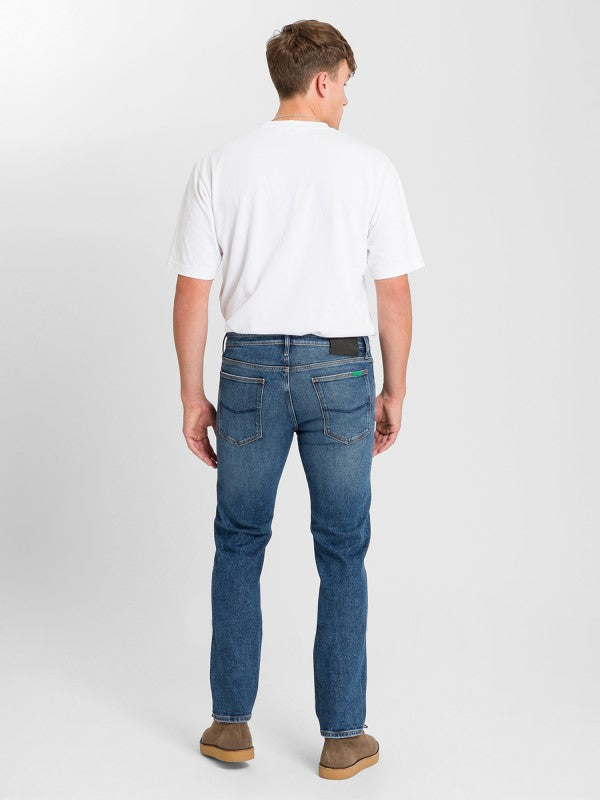 CROSS JEANS - DAMIEN, Slim Fit, Ocean Blue, Hinten, Ganzkörper