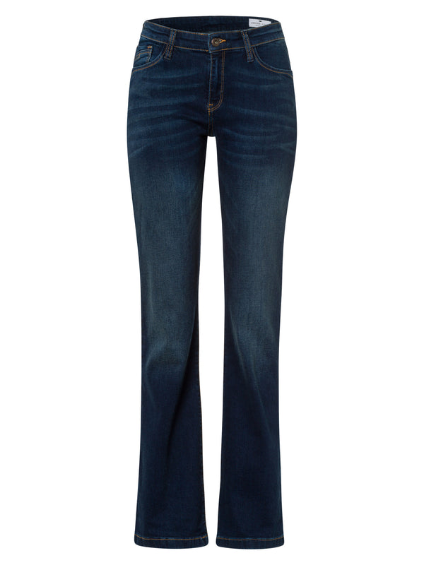 CROSS JEANS - LAUREN Jeans, Bootcut, Deep Blue, Mid Waist, Länge 30 - L30 - Länge 32 - L32 -  Länge 34 - L34 - Länge 36 - L36 - vorne - Beine - Detailansicht