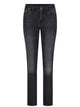 MAC - MELANIE Glam, Feminine Fit, Straight Leg, Nieten, Basic Used Black Wash - High Waist, Länge 34 - L34 - Länge 36 - L36 - vorne - Beine - Vorderansicht