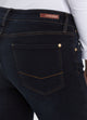 CROSS JEANS - ROSE Jeans, Straight Fit, Blue Black Used, High Waist, länge 30 L30 - Länge 32 - L32 - Länge 34 - L34 - Länge 36 - L36 - hinten - Gesäß - Detailansicht