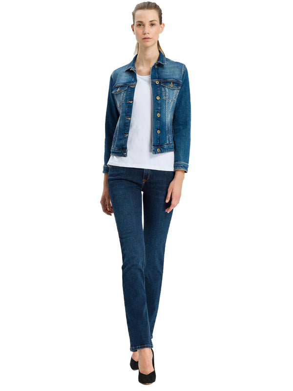 CROSS JEANS - ROSE Jeans, Straight Fit, Dark Used, Mid Waist, Länge 34 - L34 - Länge 36 - L36 - vorne - Ganzkörper - Vorderansicht