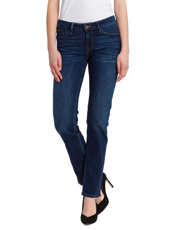 CROSS JEANS - ROSE Jeans, Straight Fit, Dark Blue Used, High Waist, Länge 34 - L34 - Länge 36 - L36 - vorne - Beine - Vorderansicht