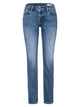 CROSS JEANS - ROSE Jeans, Straight Fit, Mid Blue Used, Mid Waist, Länge 34 - L34 - Länge 36 - L36 - vorne - Beine - Detailansicht