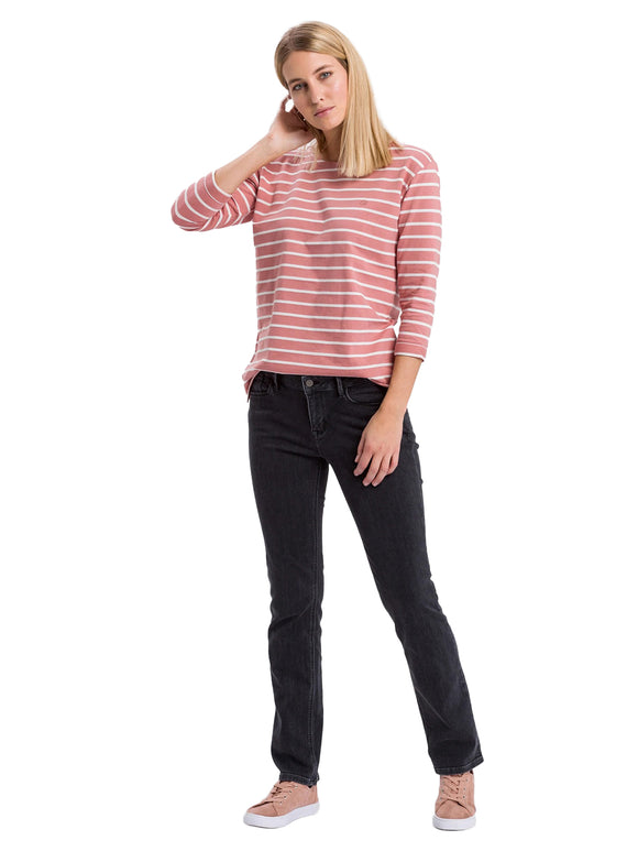 CROSS JEANS - ROSE Jeans, Straight Fit, Dark Grey, High Waist, Länge 34 - L34 - Länge 36 - L36 - vorne - Ganzkörper - Vorderansicht