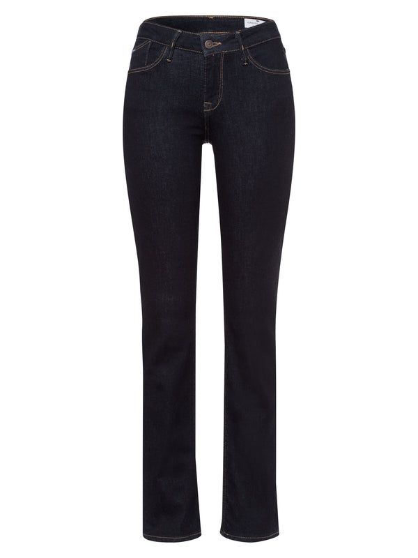 CROSS JEANS - ROSE Jeans, Straight Fit, Rinsed, Dark Blue, High Waist, Länge 34 - L34 - Länge 36 - L36 - vorne - Beine - Detailansicht