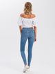 CROSS JEANS - JUDY, Skinny, Mid Blue, Biobaumwolle, High Waist, Länge 36 - L36 - Länge 38 - L38 - hinten- Ganzkörper - Rückansicht