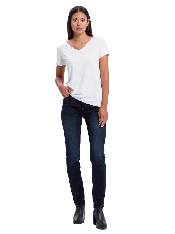 CROSS JEANS - ANYA Jeans, Slim Fit, Dark Blue, Länge 30 - L30 - Länge 32  - L32-  Länge 34 - L34 - Länge 36 - L36 - vorne - Ganzkörper - Vorderansichtlue
