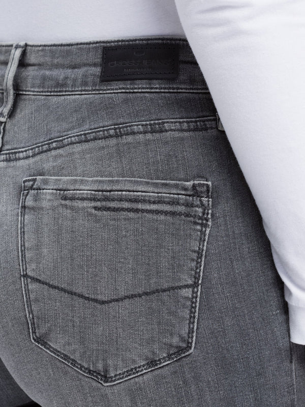 CROSS JEANS - ANYA Jeans, Slim Fit, Dark Grey, Länge 34 - L34 - Länge 36 - L36  - hinten - Gesäß- Detailansicht