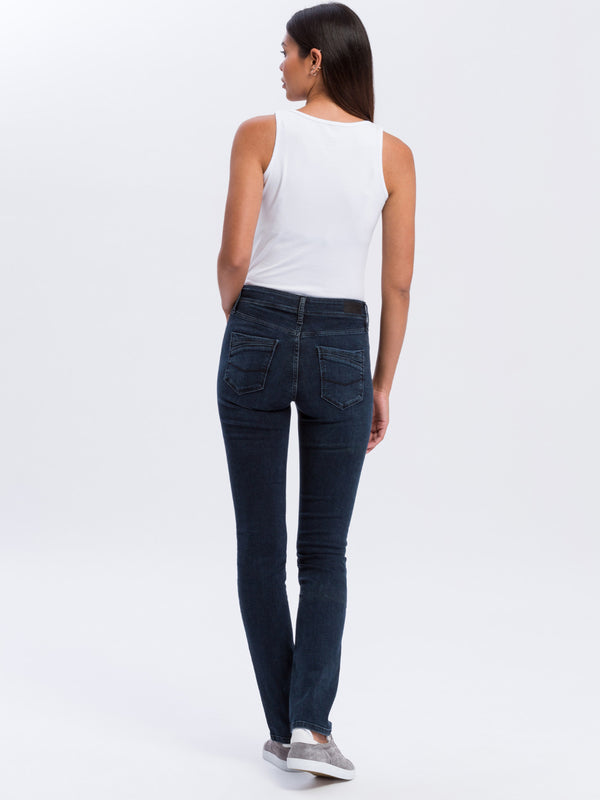 CROSS JEANS - ANYA Jeans, Slim Fit, Blue Black, Länge 30 - L30 - Länge 32 - L32 Länge 34 - L34 - Länge 36 - L36 - hinten - Ganzkörper - Rückansicht