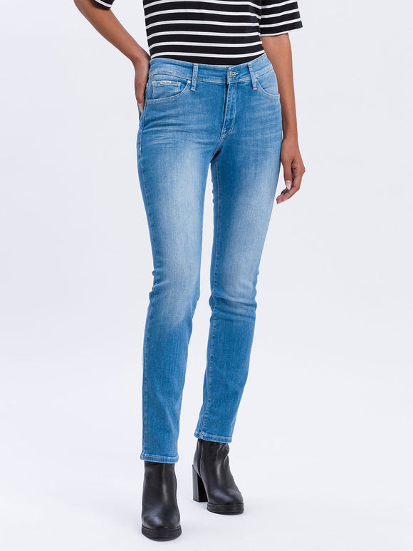 CROSS JEANS - ANYA Jeans, Slim Fit, Light Blue, Länge 34 - L34 - Länge 36 - L36 - vorne - Beine - Detailansicht