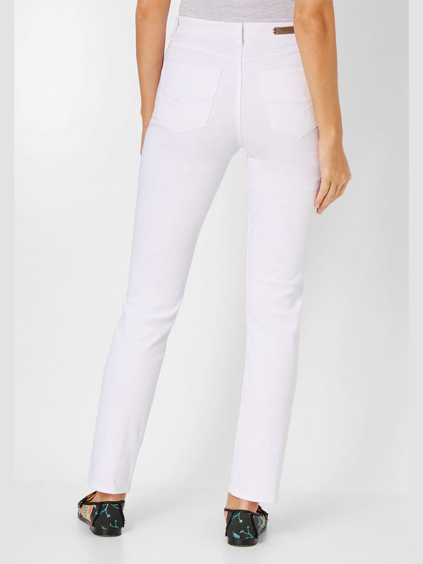 PADDOCK'S - PAT, Slim Fit, White, High Waist, Länge 34 - L34 - Länge 36 - L36  - hinten - Beine - Rückansicht