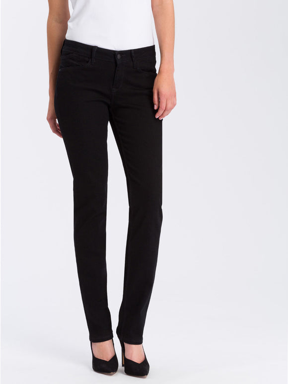 CROSS JEANS - ROSE Jeans, Straight Fit, Black, High Waist, Länge 30 - L30 -  Länge 32 - L32 - Länge 34 - L34 - Länge 36 - L36 - vorne - Beine - Vorderansicht